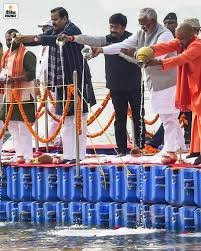 देश के सबसे बड़े वार्षिक धार्मिक मेले का काउंट डाउन शुरू,त्रिवेणी की पवित्र धारा में सम्पन्न हुआ गंगा पूजन