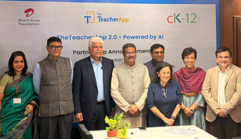 भारती एयरटेल फाउंडेशन और सीके-12 फाउंडेशन ने शिक्षकों को सशक्त बनाने के लिए भारत में एक व्यापक AI पहल की शुरुआत की